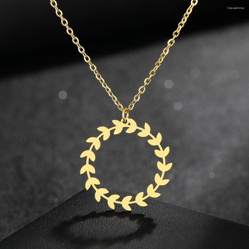 Pendant Necklaces Garland Stainless Steel Jewelry Fashion Simple Wreath Choker Necklace For Women Party Christmas Gift One Piece
Pendant Necklaces Garland Stainless Steel Jewelry Fashion Simple Wreath Choker Necklace For Women Party Christmas Gift One Piece