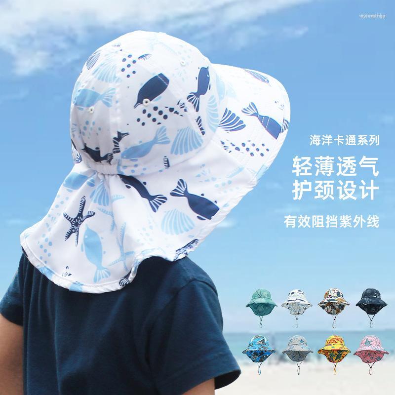 Berets Ocean Style Children's Neck Sun Hat Baby Protection Wide Brim Bucket Beach, Sky blue
Berets Ocean Style Children's Neck Sun Hat Baby Protection Wide Brim Bucket Beach, Sky blue