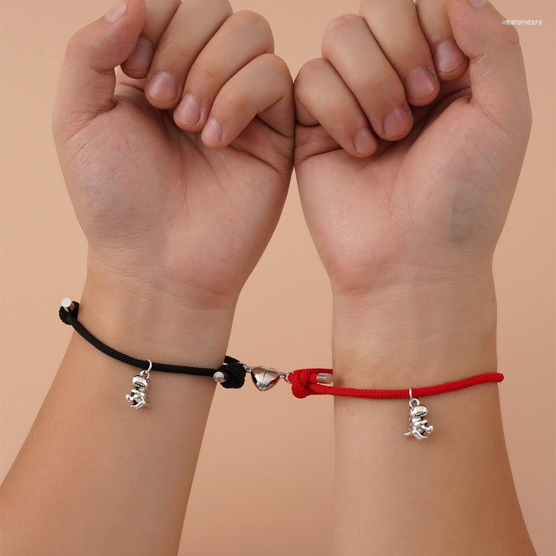 Link Bracelets 2 Pcs Set Little Dinosaurs Animals Pendant Couple Bracelet For Lovers Love Heart Magnetic Party Birthday Jewelry Gifts
Link Bracelets 2 Pcs Set Little Dinosaurs Animals Pendant Couple Bracelet For Lovers Love Heart Magnetic Party Birthday Jewelry Gifts