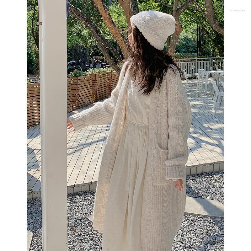 Women's Knits Medium Length Slouchy Loose Sweater Temperament Versatile Knitting Cardigan Autumn Winter 2023, Beige
Women's Knits Medium Length Slouchy Loose Sweater Temperament Versatile Knitting Cardigan Autumn Winter 2023, Beige