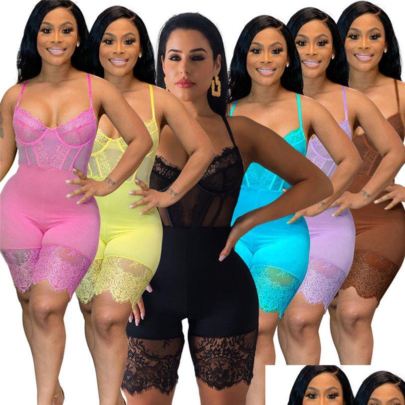Women'S Jumpsuits Rompers Women Lace Sleeveless Summer Solid Color Shorts Xs2Xl Skinny Clothes Casual Sexy Clothing Drop Delivery Dhalu, Blue
Women'S Jumpsuits Rompers Women Lace Sleeveless Summer Solid Color Shorts Xs2Xl Skinny Clothes Casual Sexy Clothing Drop Delivery Dhalu, Blue