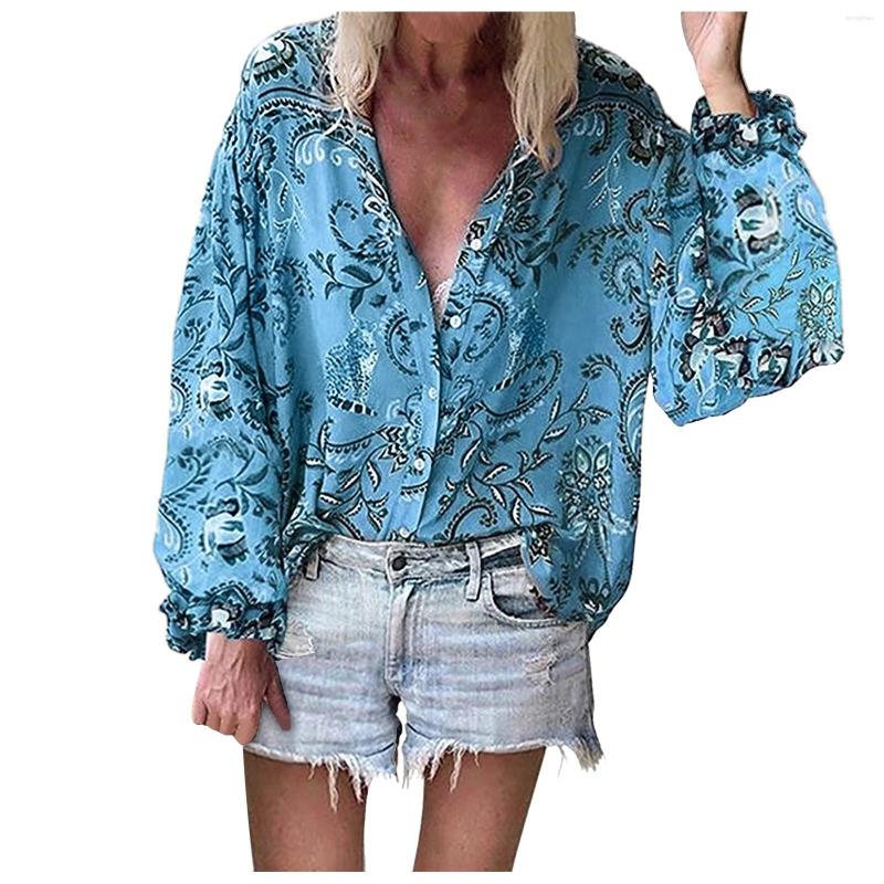 Women's Blouses Ladies Spring Autumn Shirts & Fashion Floral Print Tops Blusas Long Sleeve Lapel Loose Shirt Casual Blouse Camisas, Yellow
Women's Blouses Ladies Spring Autumn Shirts & Fashion Floral Print Tops Blusas Long Sleeve Lapel Loose Shirt Casual Blouse Camisas, Yellow