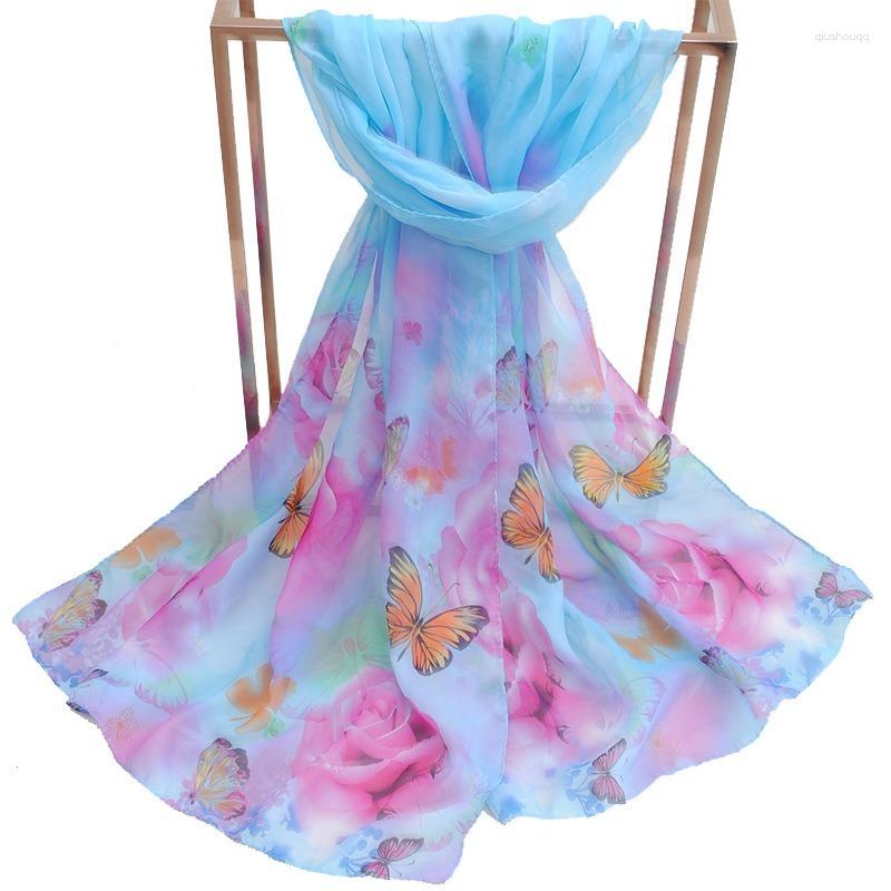 Scarves Scarfs For Ladies Butterfly Rose Printing Bufanda Mujer Head Gauze Kerchief Royal Blue Women Long Chiffon Hijab Scarf
Scarves Scarfs For Ladies Butterfly Rose Printing Bufanda Mujer Head Gauze Kerchief Royal Blue Women Long Chiffon Hijab Scarf