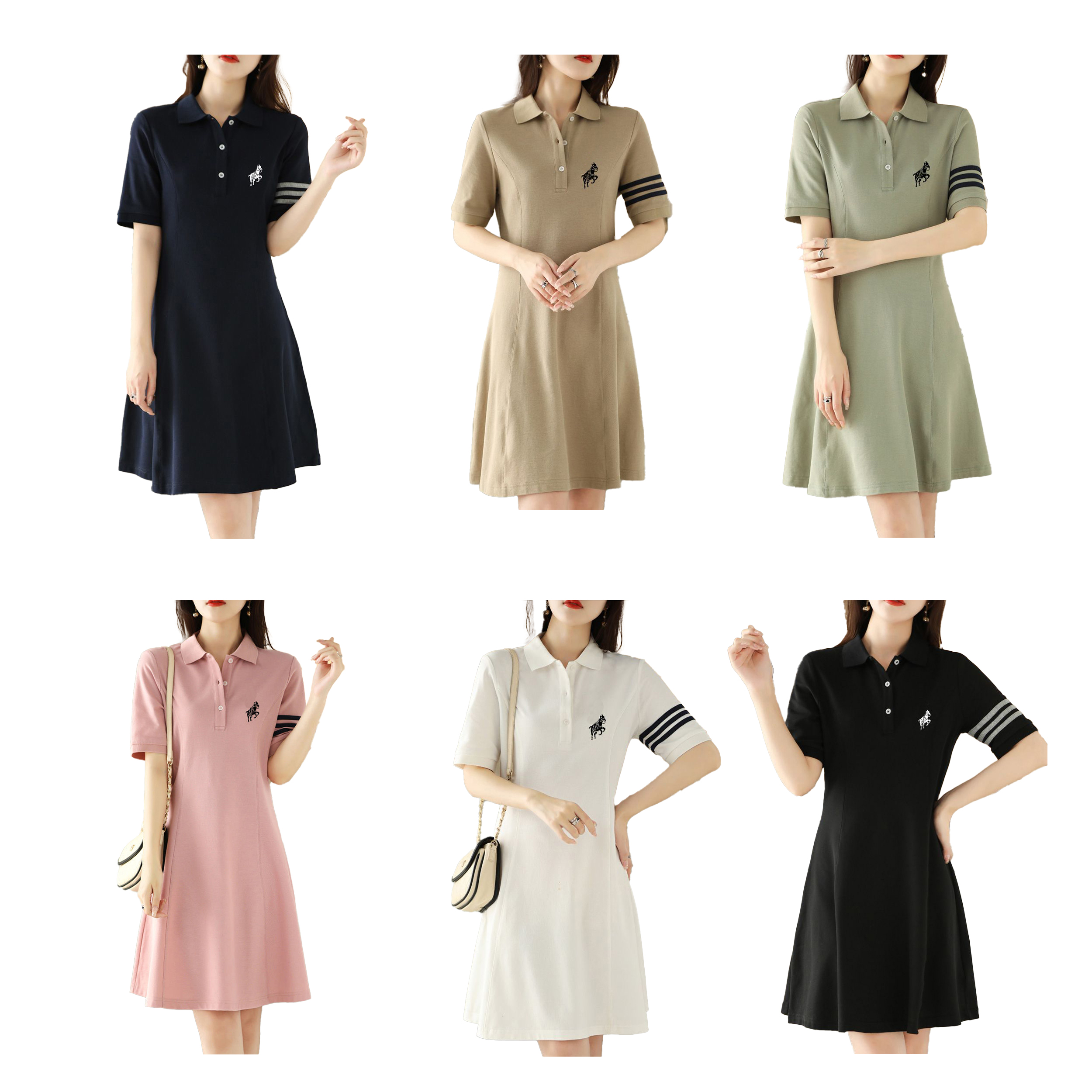 2023 summer luxury designer embroidered dress polo neck A-line skirt mid-length mini polo casual skirt size M-XXXL, 01
2023 summer luxury designer embroidered dress polo neck A-line skirt mid-length mini polo casual skirt size M-XXXL, 01
