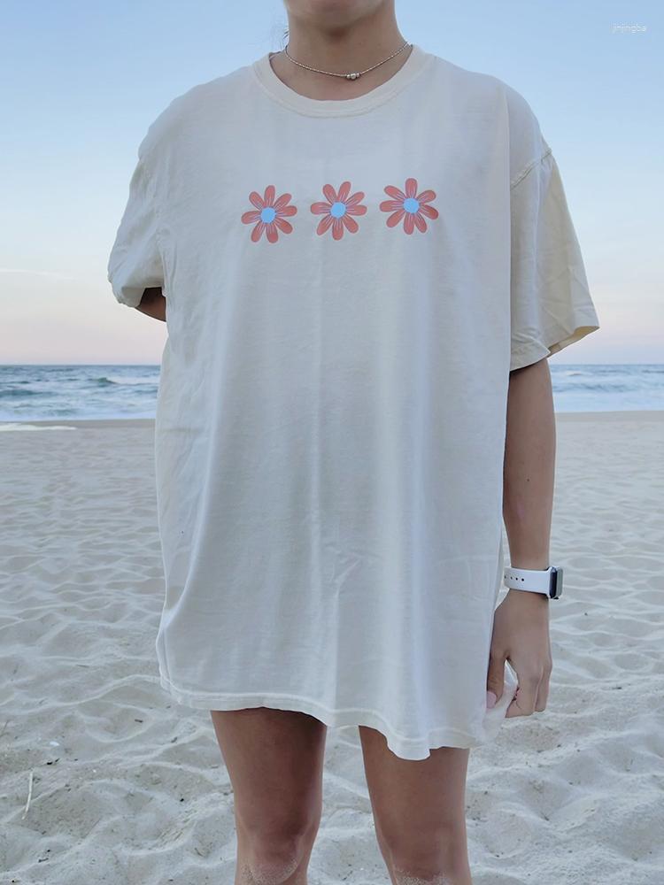 Women' T Shirts Three Red Flowers Printing Female Short Sleeve Personality Casual Tops Summer Breathable Beach Clothing Womens Cotton, Khaki
Women' T Shirts Three Red Flowers Printing Female Short Sleeve Personality Casual Tops Summer Breathable Beach Clothing Womens Cotton, Khaki
