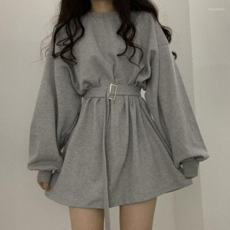Casual Dresses Fashion Oversize Dress Slimming Women Loose Spring And Autumn Long-sleeved Waist Sweater Korean, Gray
Casual Dresses Fashion Oversize Dress Slimming Women Loose Spring And Autumn Long-sleeved Waist Sweater Korean, Gray