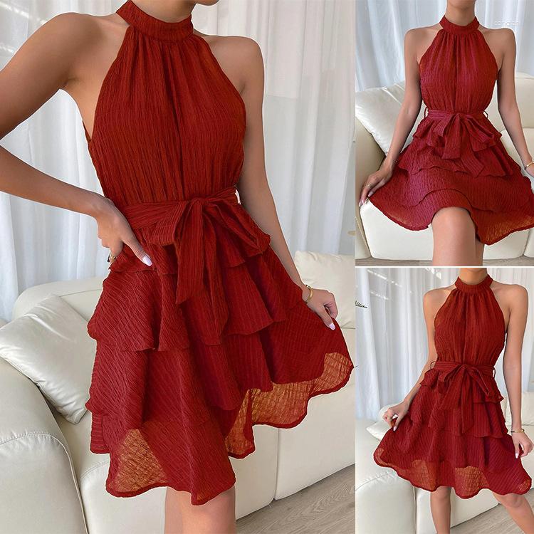 Casual Dresses 2023 Summer Fashion Style Women Sleeveless O-neck Red Blue Black Solid Color Mini Dress Woman Clothing
Casual Dresses 2023 Summer Fashion Style Women Sleeveless O-neck Red Blue Black Solid Color Mini Dress Woman Clothing