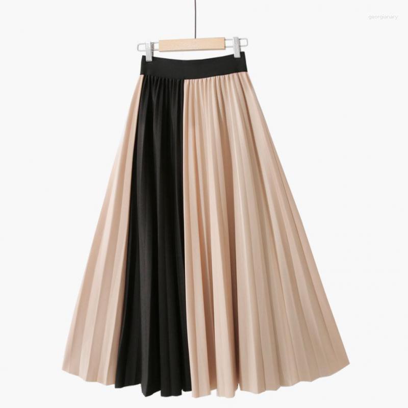 Skirts 2023 Summer Fashion Contrast Color Patchwork Medium Long Skirt Elegant A-line Pleated High Waist Harajuku
Skirts 2023 Summer Fashion Contrast Color Patchwork Medium Long Skirt Elegant A-line Pleated High Waist Harajuku