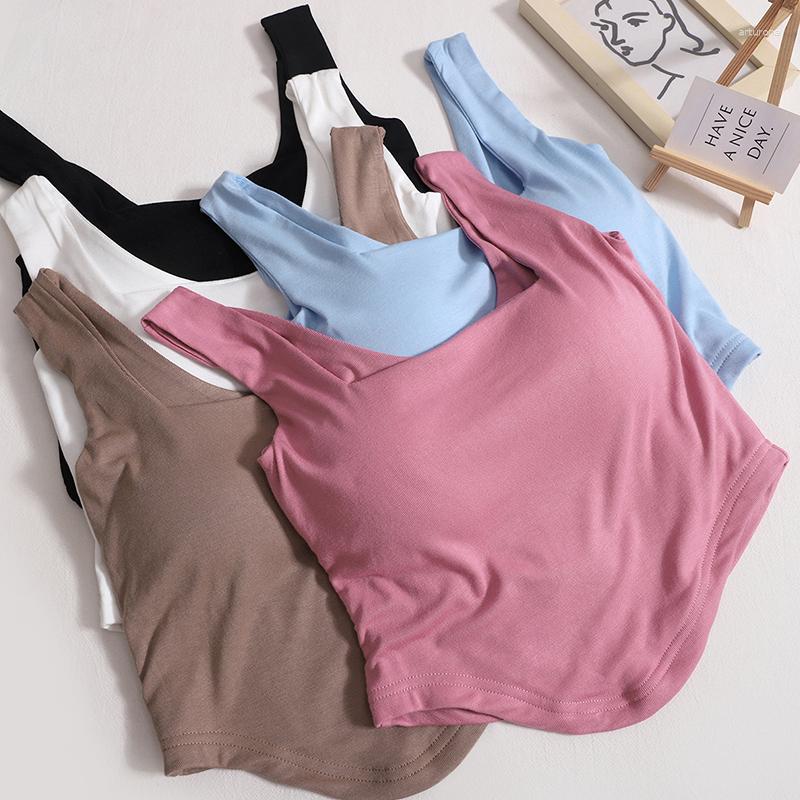 Women's Tanks Tops Summer Square Tie Chest Cushion Suspended Tank Top Women Camis Inner Pure Spicy Girls Sexy Short Curved Bra, Blue
Women's Tanks Tops Summer Square Tie Chest Cushion Suspended Tank Top Women Camis Inner Pure Spicy Girls Sexy Short Curved Bra, Blue