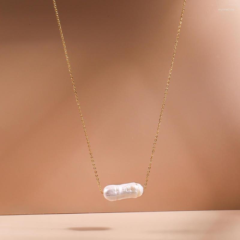 Pendant Necklaces Necklace For Women Baroque Cultured Pearl 14K Gold Plated Stainless Steel Chain Choker Fashion Jewelry
Pendant Necklaces Necklace For Women Baroque Cultured Pearl 14K Gold Plated Stainless Steel Chain Choker Fashion Jewelry