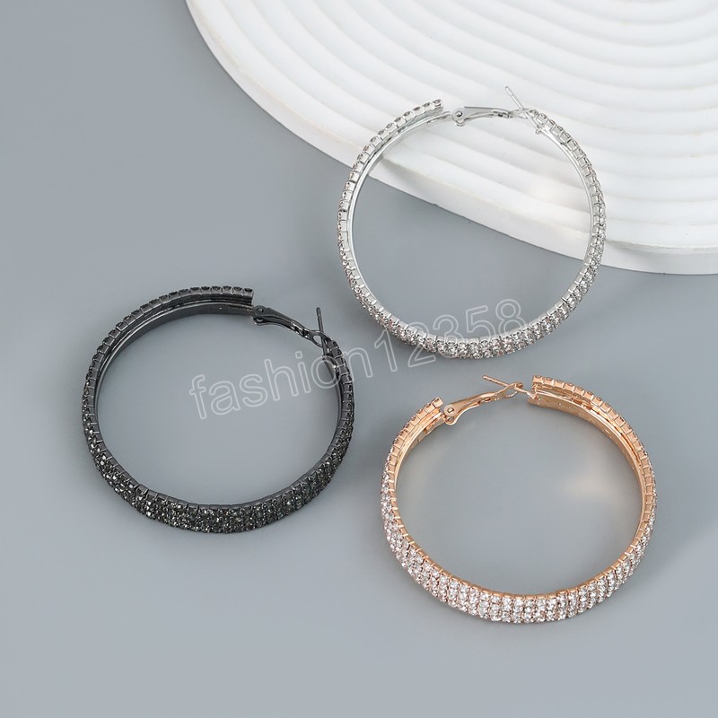 Summer New Fashion Metal Rhinestone Round Hoop Earings Hip Hop Party Banquet Shiny Jewelry Women's Charm Accessories Gift
Summer New Fashion Metal Rhinestone Round Hoop Earings Hip Hop Party Banquet Shiny Jewelry Women's Charm Accessories Gift