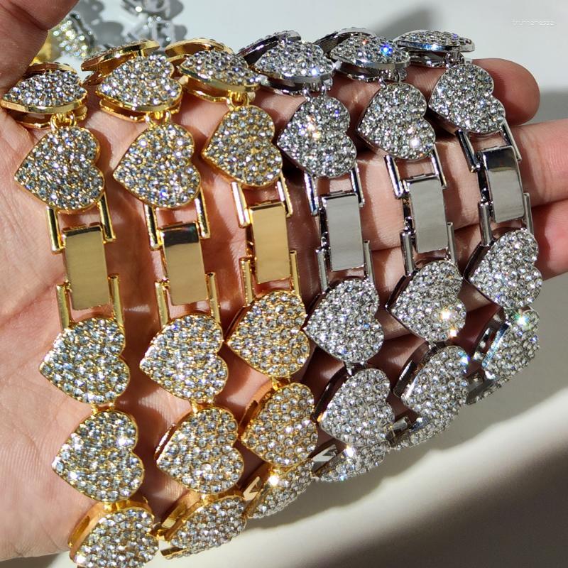 Link Bracelets Chain Hip Hop Full Crystal Heart Tennis For Men Women Bling Square Rhinestone Cuban Bracelet Luxury JewelryLink Raym22
Link Bracelets Chain Hip Hop Full Crystal Heart Tennis For Men Women Bling Square Rhinestone Cuban Bracelet Luxury JewelryLink Raym22