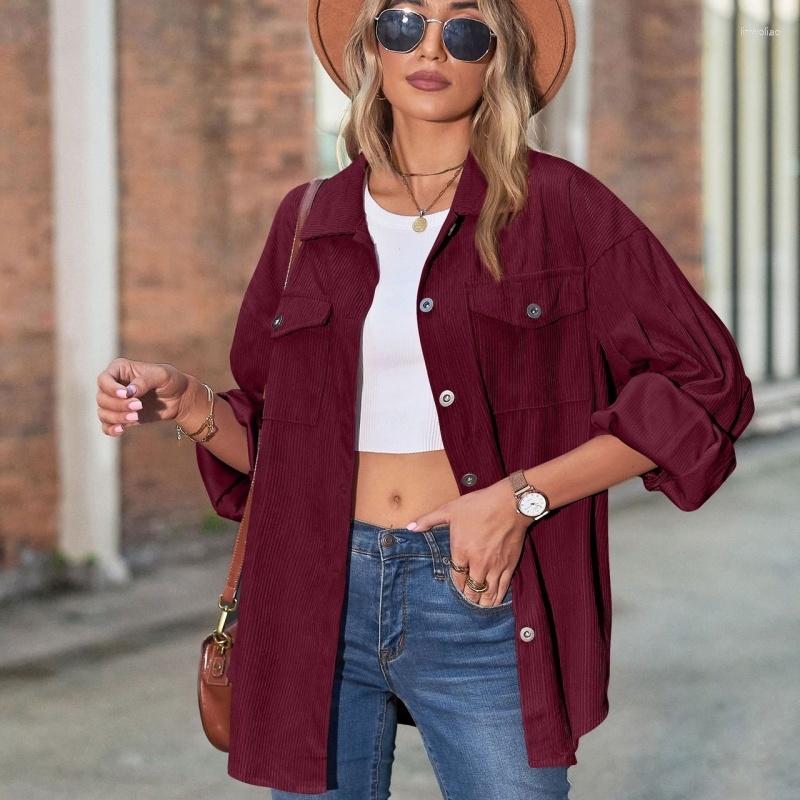 Women' Jackets 2023 Autumn Winter Casual Clothing Loose Jacket Lantern Sleeve Corduroy Long For Women' Shirt Coat Solid Tops 23742, Black
Women' Jackets 2023 Autumn Winter Casual Clothing Loose Jacket Lantern Sleeve Corduroy Long For Women' Shirt Coat Solid Tops 23742, Black