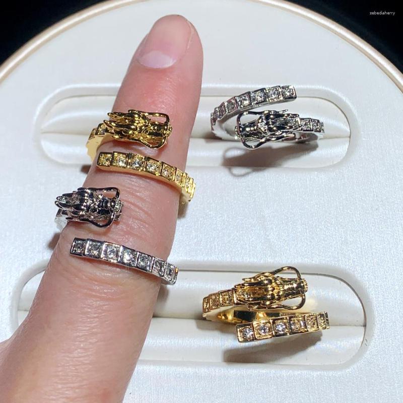 Wedding Rings Fashion Dragon Open Ring For Men Micro Pave Cz Eyes Heroic Spirit Silver Color Hyperbole Male Punk Style Jewelry
Wedding Rings Fashion Dragon Open Ring For Men Micro Pave Cz Eyes Heroic Spirit Silver Color Hyperbole Male Punk Style Jewelry