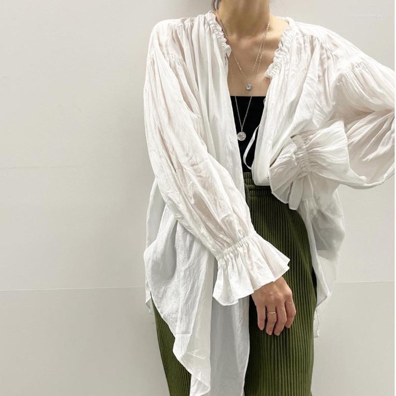 Women's Blouses Neploe Spring Summer Loose V-neck Shirring Shirts Korean Vacation Style Retro Chemise Femme Lantern Sleeves Casual Fashion, White
Women's Blouses Neploe Spring Summer Loose V-neck Shirring Shirts Korean Vacation Style Retro Chemise Femme Lantern Sleeves Casual Fashion, White