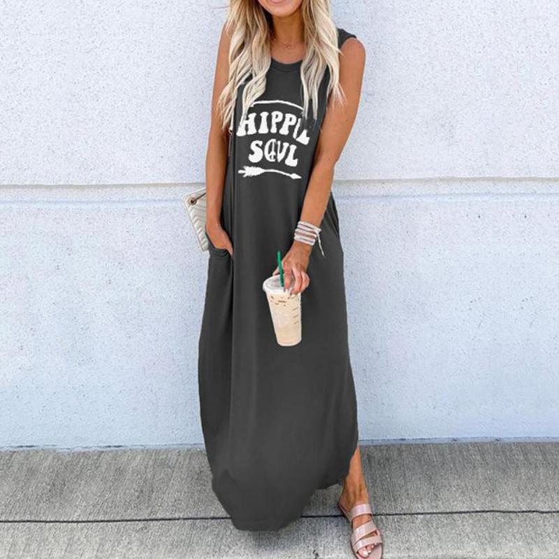 Party Dresses Fashion Happlesoul Letter Printed Long Maxi Dress Women O-neck Sleeveless Casual Daliy Boho Sundress Plus Szie Pocket Tank
Party Dresses Fashion Happlesoul Letter Printed Long Maxi Dress Women O-neck Sleeveless Casual Daliy Boho Sundress Plus Szie Pocket Tank