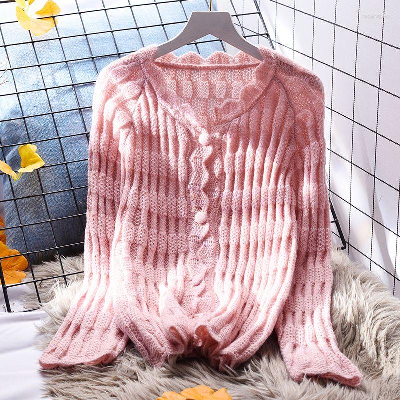 Women' Knits Women' Autumn And Spring Twist Button Solid Sweater Coat Knitted Cardigan Long Lantern Sleeve Casual Loose Tops D40, Pink
Women' Knits Women' Autumn And Spring Twist Button Solid Sweater Coat Knitted Cardigan Long Lantern Sleeve Casual Loose Tops D40, Pink