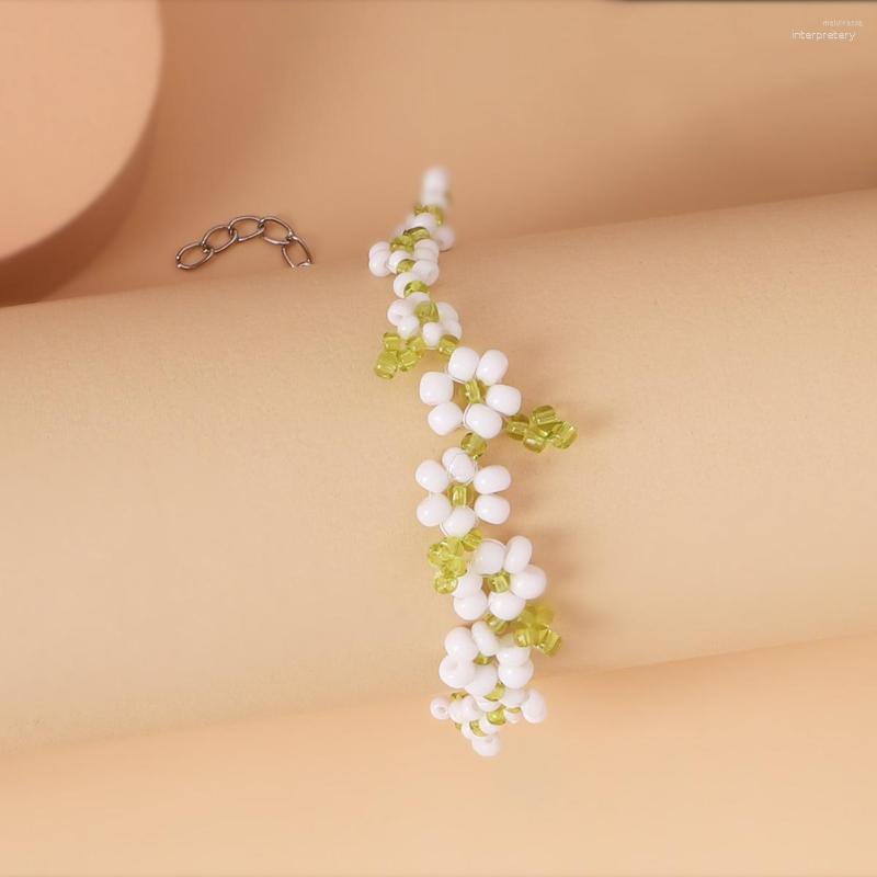 Strand Girlgo Summer Small Fresh Green White Rice Bead Daisy Bracelet Vacation Sweet Flower For Women Girls
Strand Girlgo Summer Small Fresh Green White Rice Bead Daisy Bracelet Vacation Sweet Flower For Women Girls