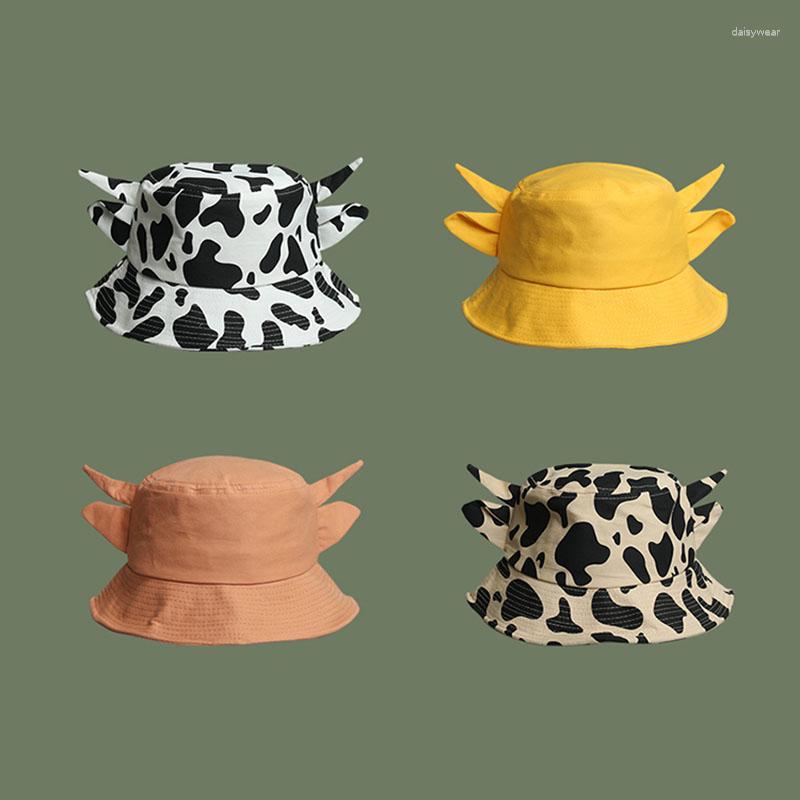 Berets Spring Summer Cute Ear Bucket Hats Men Women Cow Pattern Fishing Caps Street Fashion All Match Sun Foldable 54-58cm 2023, Black
Berets Spring Summer Cute Ear Bucket Hats Men Women Cow Pattern Fishing Caps Street Fashion All Match Sun Foldable 54-58cm 2023, Black