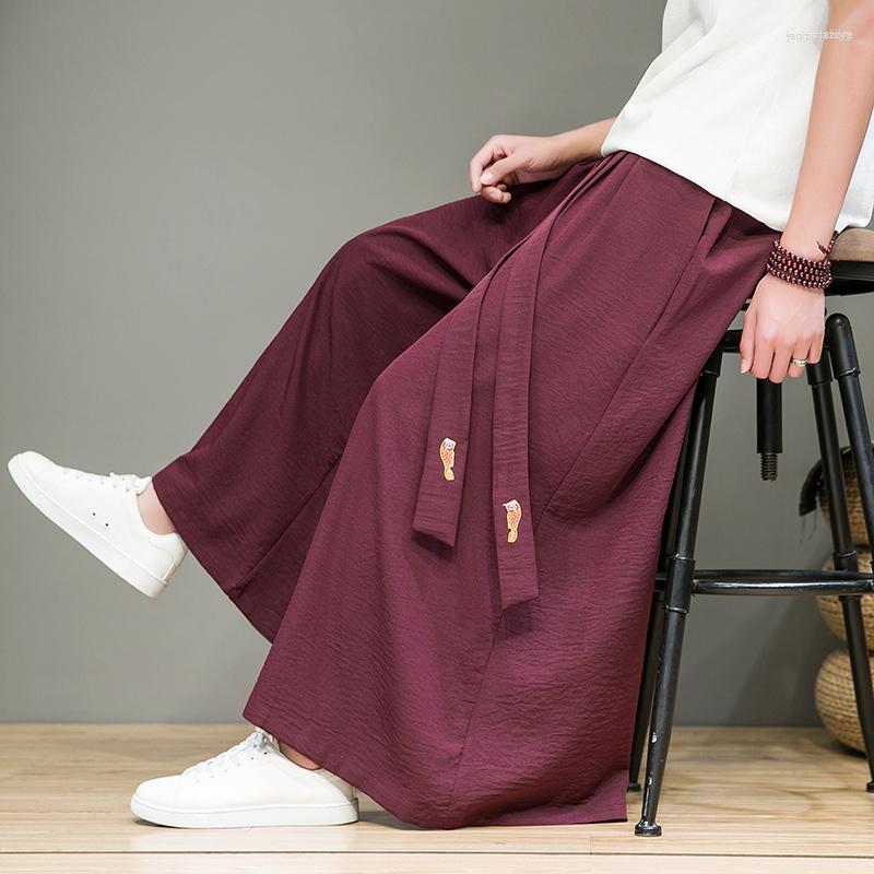 Men's Pants Men's 2023 Chinese Style Men Streetwear Black Wide Leg Women Punk Gothic Hip Hop Skirt Man Ice Silk Bottoms Trousers, White
Men's Pants Men's 2023 Chinese Style Men Streetwear Black Wide Leg Women Punk Gothic Hip Hop Skirt Man Ice Silk Bottoms Trousers, White