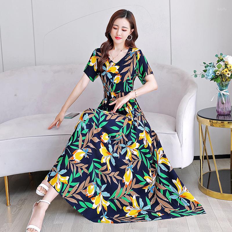Casual Dresses Summer Elegant For Women 2023 Short Sleeve Middle Aged Women's Dress Korean Style Vintage Clothing
Casual Dresses Summer Elegant For Women 2023 Short Sleeve Middle Aged Women's Dress Korean Style Vintage Clothing