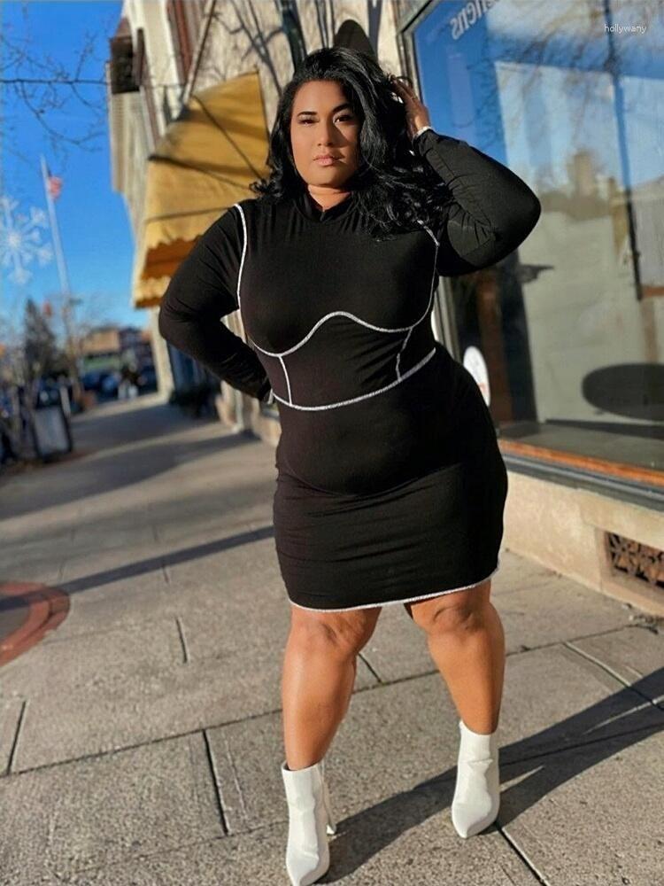 Plus Size Dresses Woman Dress Patchwork Long-sleeve Sexy Short Tight Black Large Wholesale Bulk DropPlus
Plus Size Dresses Woman Dress Patchwork Long-sleeve Sexy Short Tight Black Large Wholesale Bulk DropPlus