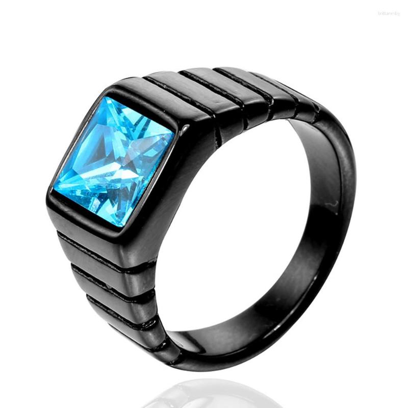 Cluster Rings Square Blue Gemstones Topaz Zircon Diamonds Cool For Men Black Gold Titanium Stainless Steel Bands Bague Finger Accessory
Cluster Rings Square Blue Gemstones Topaz Zircon Diamonds Cool For Men Black Gold Titanium Stainless Steel Bands Bague Finger Accessory