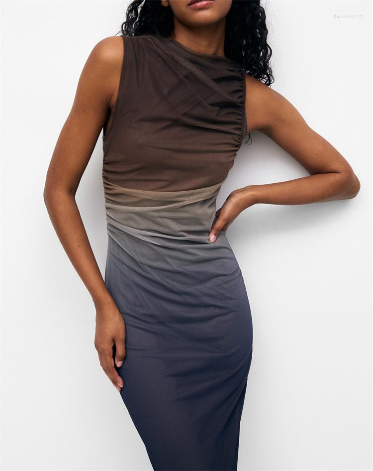 Casual Dresses Gray Gradient Print Bodycon Maxi Long Dress Summer 2023 Women' Sleeveless Round Neck Ruched Tank Holiday Streetwear
Casual Dresses Gray Gradient Print Bodycon Maxi Long Dress Summer 2023 Women' Sleeveless Round Neck Ruched Tank Holiday Streetwear