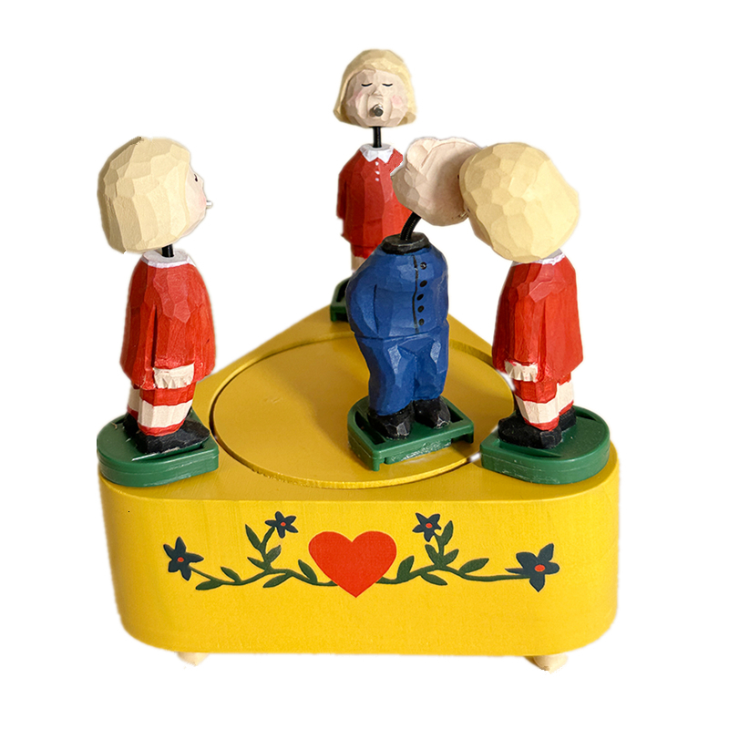 Novelty Items Vintage west german dolls Bluetooth music box couple kissing carousel working Home Decoration Valentine's Day Gift 230621