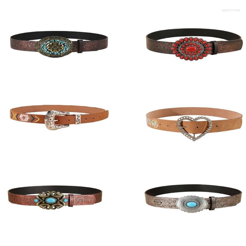 Belts Vintage Turquoise Buckle Belt Embossed Western Cowboy Engraved Flower, Fq00064
Belts Vintage Turquoise Buckle Belt Embossed Western Cowboy Engraved Flower, Fq00064