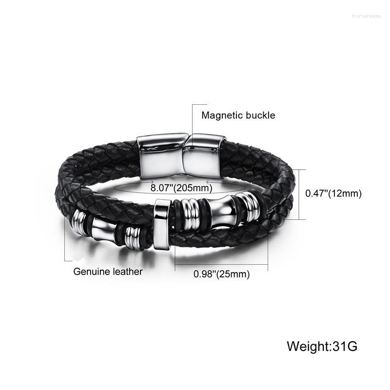 Charm Bracelets Drop Titanium Steel Hand-woven Leather Men's Bracelet Punk Trendy Gothic Multi Layer Bangle Gifts For ManCharm Raym22
Charm Bracelets Drop Titanium Steel Hand-woven Leather Men's Bracelet Punk Trendy Gothic Multi Layer Bangle Gifts For ManCharm Raym22