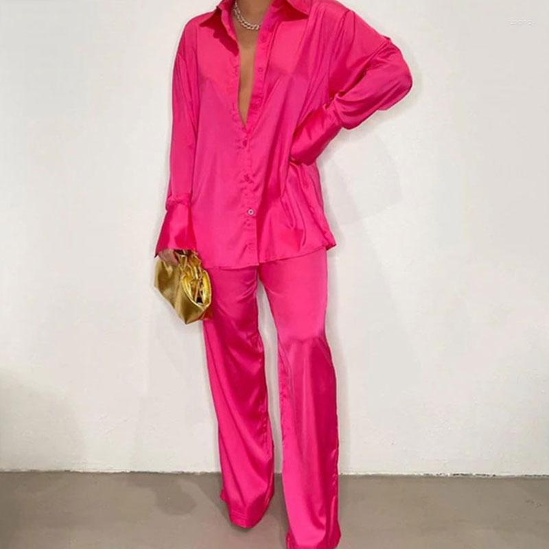 Women' Blouses Women' Elegant Satin Long Sleeve Shirt And Wide Leg Pants Two Piece Set Tracksuit Female Sleepwear 2023 Summer Outfits, Light orange
Women' Blouses Women' Elegant Satin Long Sleeve Shirt And Wide Leg Pants Two Piece Set Tracksuit Female Sleepwear 2023 Summer Outfits, Light orange