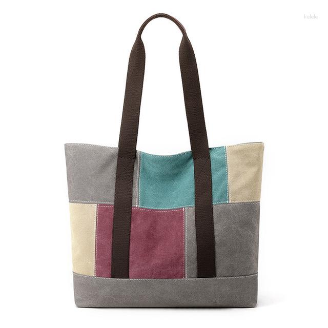 Evening Bags Personalized Stitching Canvas Handbag For Lady Big Storage Capacity Shoulder Bag High Quality Patchwork Casual Messenger
Evening Bags Personalized Stitching Canvas Handbag For Lady Big Storage Capacity Shoulder Bag High Quality Patchwork Casual Messenger