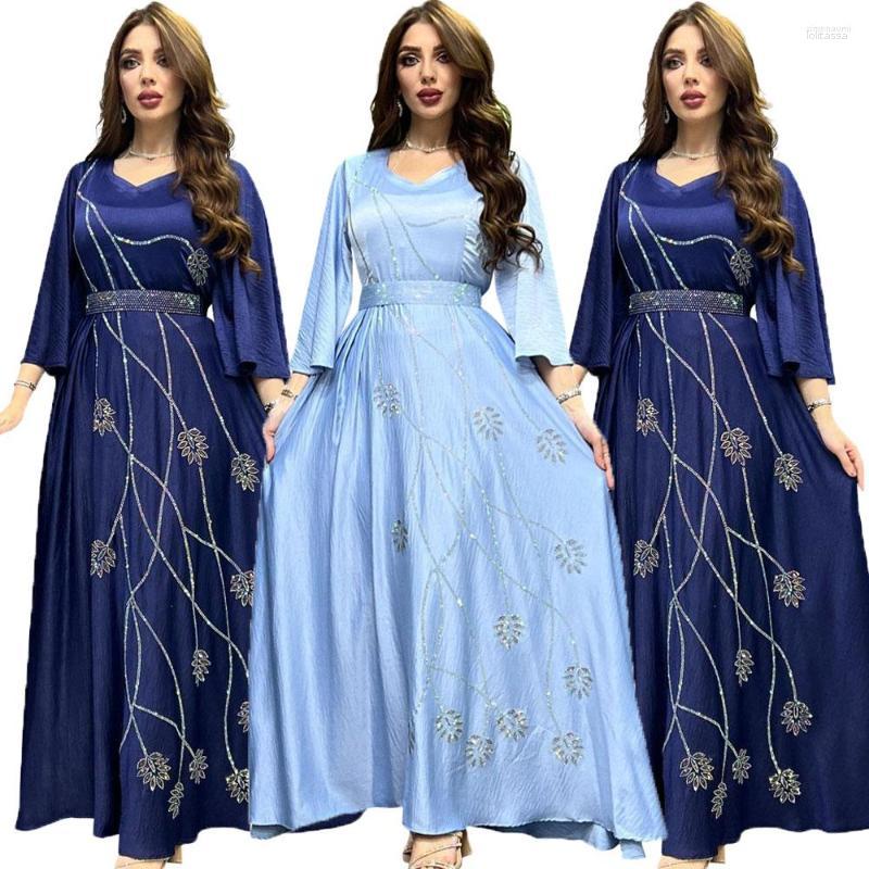 Ethnic Clothing Abayas Arabic Elegant Muslim Dress For Women Flare Sleeve Islamic Clothes Middle East Dubai Maxi Robe Diamonds Moroccan
Ethnic Clothing Abayas Arabic Elegant Muslim Dress For Women Flare Sleeve Islamic Clothes Middle East Dubai Maxi Robe Diamonds Moroccan