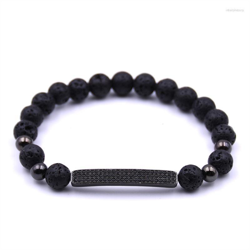 Strand Natural Lave Beads Bracelet Long Rectangle Micro Pave Zircon Bracelets For Men Women Jewelry
Strand Natural Lave Beads Bracelet Long Rectangle Micro Pave Zircon Bracelets For Men Women Jewelry