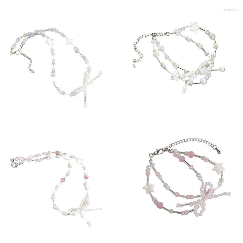 Charm Bracelets Beautifully Necklace Crystal Beaded Bracelet Double Layer Bowknot Star Bead
Charm Bracelets Beautifully Necklace Crystal Beaded Bracelet Double Layer Bowknot Star Bead