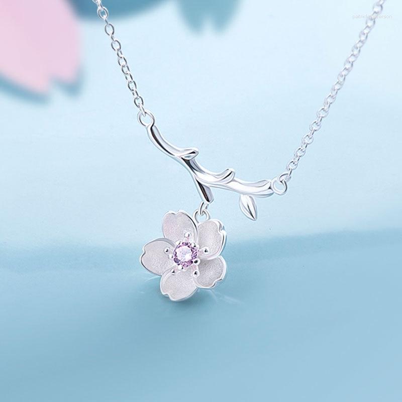 Pendant Necklaces Branch Cherry Blossom Korean Silver Color Temperament Personality Fashion Female Jewelry Necklace SNE017
Pendant Necklaces Branch Cherry Blossom Korean Silver Color Temperament Personality Fashion Female Jewelry Necklace SNE017