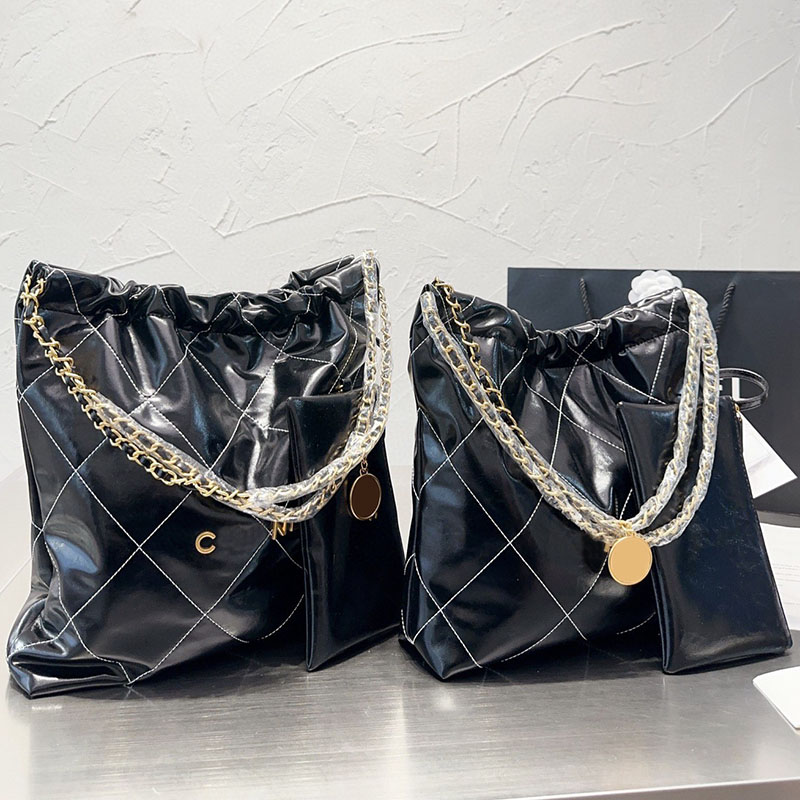 35/38cm 22 Bags Two-Tone Large Capacity Designer Tote Gold/Silver Letter Metal Hardware Real Leather with Coins Charm Women Shoulder Handbag Jumbo Shopping Bag Purse, Black
35/38cm 22 Bags Two-Tone Large Capacity Designer Tote Gold/Silver Letter Metal Hardware Real Leather with Coins Charm Women Shoulder Handbag Jumbo Shopping Bag Purse, Black