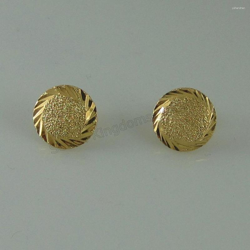 Stud Earrings CUTE ROUND SHAPED CARVED SCRUB SURFACE 14 MM 0.55" YELLOW GOLD COLOR EARRING
Stud Earrings CUTE ROUND SHAPED CARVED SCRUB SURFACE 14 MM 0.55" YELLOW GOLD COLOR EARRING
