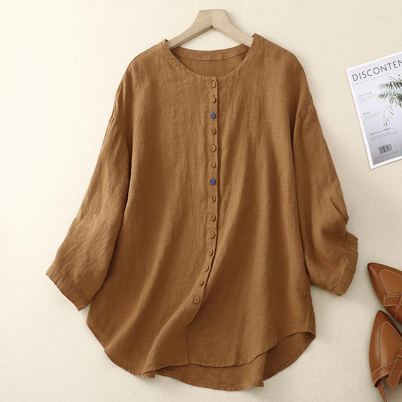 Women's Blouses Limiguyue Single Breasted Basic Tops Women Blouse Japanese Style Loose Breathable Literary Casual Cotton Linen Shirts U560, Khaki
Women's Blouses Limiguyue Single Breasted Basic Tops Women Blouse Japanese Style Loose Breathable Literary Casual Cotton Linen Shirts U560, Khaki