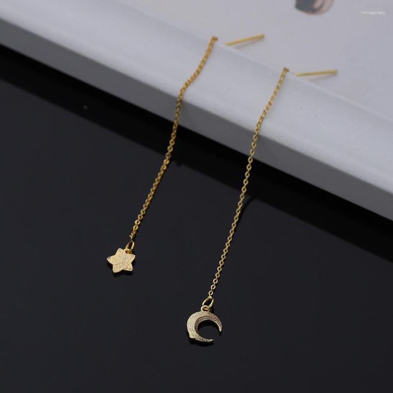 Dangle Earrings 2pcs/pair Trendy Long Chain Earring For Women Fashion Ear Stud Gold Color Star Moon Pendant Drop Jewelry Accessories
Dangle Earrings 2pcs/pair Trendy Long Chain Earring For Women Fashion Ear Stud Gold Color Star Moon Pendant Drop Jewelry Accessories