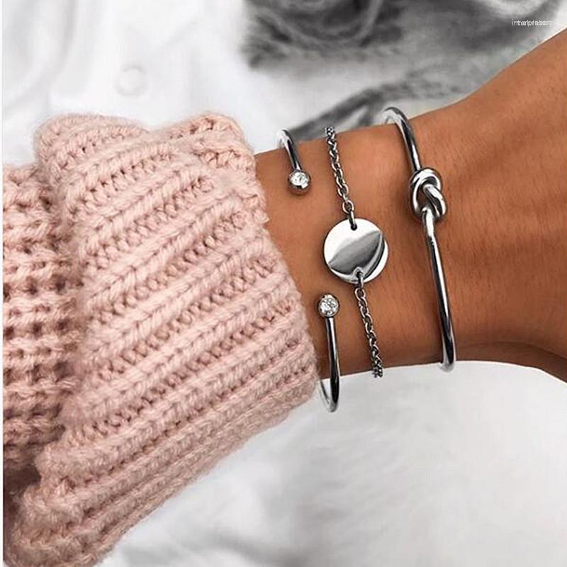 Link Bracelets Mavis Hare Stainless Steel Circle Coin Bracelet Silver Color Kont Bangle And Crystal Cuff High Quality Jewelry
Link Bracelets Mavis Hare Stainless Steel Circle Coin Bracelet Silver Color Kont Bangle And Crystal Cuff High Quality Jewelry