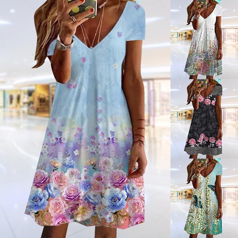 Casual Dresses Women Loose Vintage Ruffles Befree Dress Large Big Summer Printed Party Beach, 01
Casual Dresses Women Loose Vintage Ruffles Befree Dress Large Big Summer Printed Party Beach, 01
