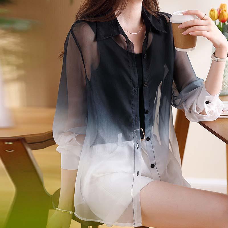 Women' Blouses Casual Loose Sunscreen Shirt Fashion Graduated Color Blouse For Women Korean Thin Cardigan Ladies Clothes Blusas Mujer 27055, Picture
Women' Blouses Casual Loose Sunscreen Shirt Fashion Graduated Color Blouse For Women Korean Thin Cardigan Ladies Clothes Blusas Mujer 27055, Picture