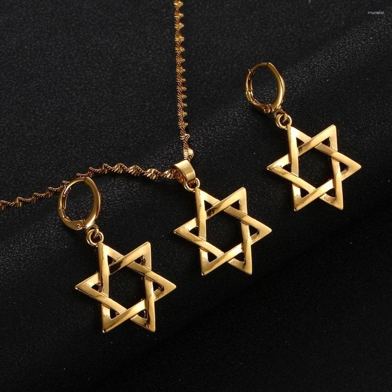 Necklace Earrings Set Gold Color Israel Star Hexagram Pendant Necklaces Magen David Hexagonal Tantrism Jewish, Picture shown
Necklace Earrings Set Gold Color Israel Star Hexagram Pendant Necklaces Magen David Hexagonal Tantrism Jewish, Picture shown
