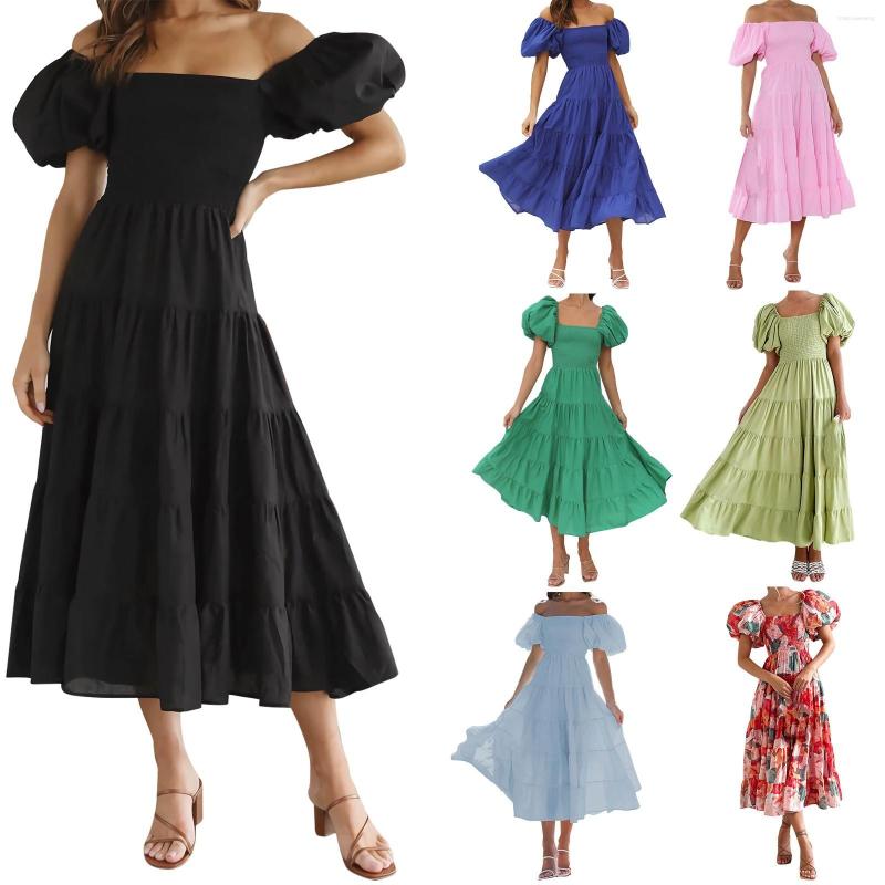 Casual Dresses Women'S Summer Solid Color Puffy Sleeve One Shoulder Layered Pleated Floaty Beach Boho Dress Ladies Maxi, Hot pink
Casual Dresses Women'S Summer Solid Color Puffy Sleeve One Shoulder Layered Pleated Floaty Beach Boho Dress Ladies Maxi, Hot pink