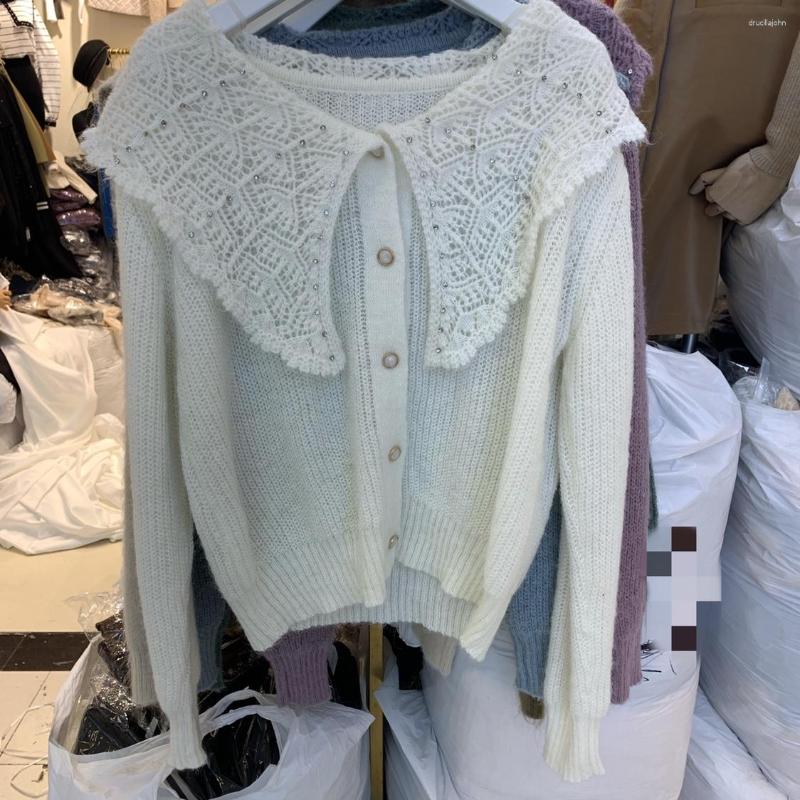 Women's Knits Jumper Sale Cardigan Feminino Women 's Doll Collar Sweater Rhinestone Embellished Knitted 2023 Single - Breasted, Blue
Women's Knits Jumper Sale Cardigan Feminino Women 's Doll Collar Sweater Rhinestone Embellished Knitted 2023 Single - Breasted, Blue