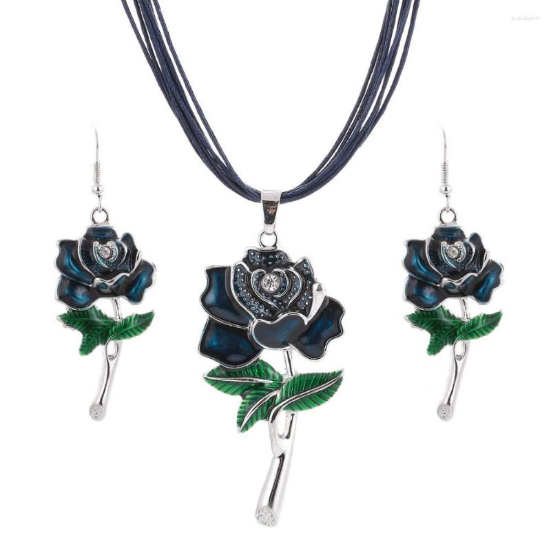 Necklace Earrings Set Europe Vintage Enamel Fashion Flower Dangle Jewelry Bridal Wedding Sets Women, Picture shown
Necklace Earrings Set Europe Vintage Enamel Fashion Flower Dangle Jewelry Bridal Wedding Sets Women, Picture shown