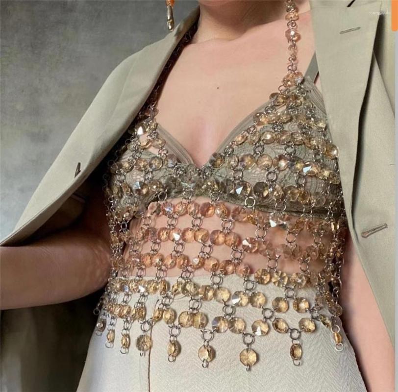 Women's Tanks 2023 Transparent Crystal Beads Holllow Camis Halter Necklace Streetwear Shirt Vest Tops Beaded Tassel Breast Body Chain, White
Women's Tanks 2023 Transparent Crystal Beads Holllow Camis Halter Necklace Streetwear Shirt Vest Tops Beaded Tassel Breast Body Chain, White