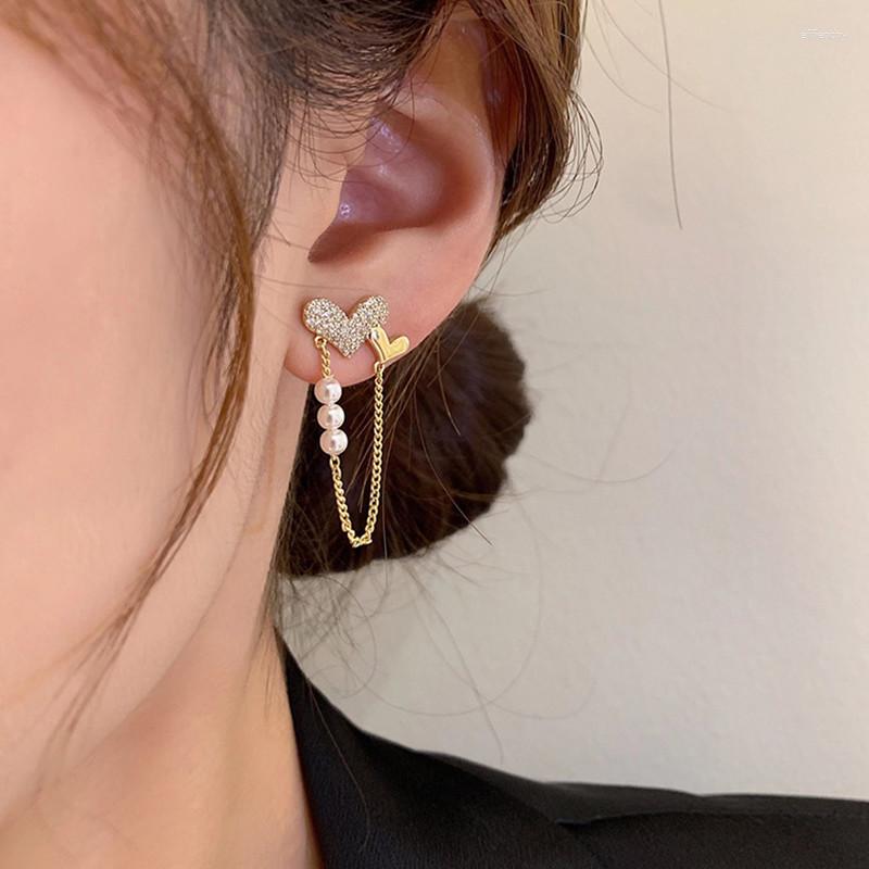 Dangle Earrings Golden Inlaid Zircon Love String Pearl Tassel Long Women's Personality Fashion Wedding Jewelry Birthday Gifts
Dangle Earrings Golden Inlaid Zircon Love String Pearl Tassel Long Women's Personality Fashion Wedding Jewelry Birthday Gifts